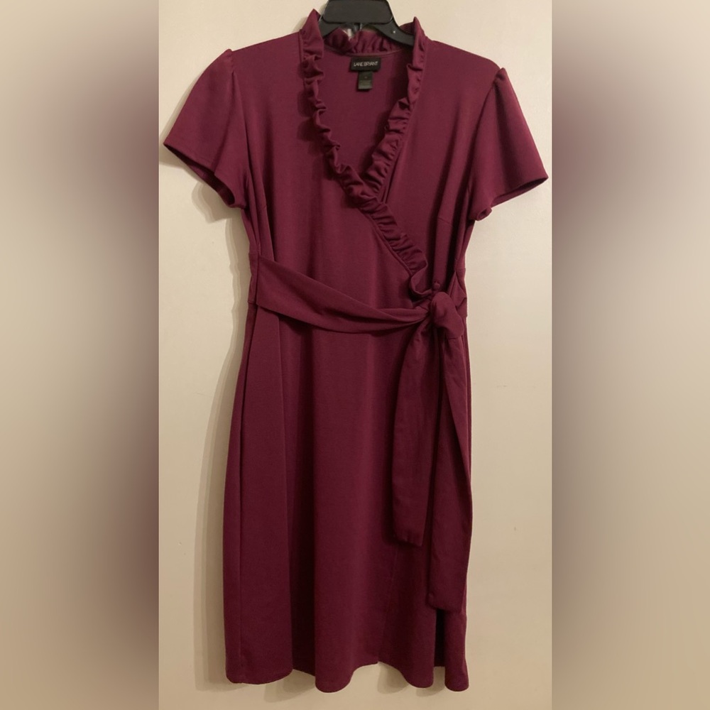 Lane Bryant Burgundy Midi Dress